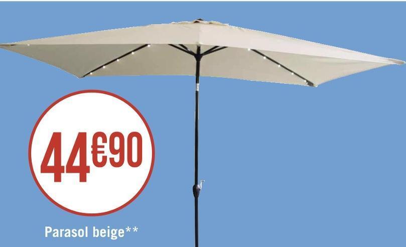 Casino Hyperfrais Parasol beige offre