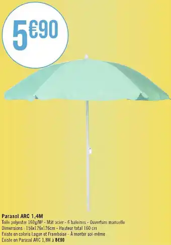 Parasol arc 1,4m