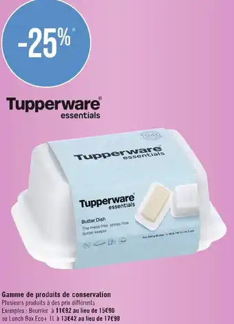 Tupperware essentials gamme de produits de conservation