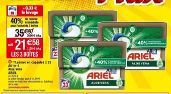 Migros Lessive en capsules ariel offre
