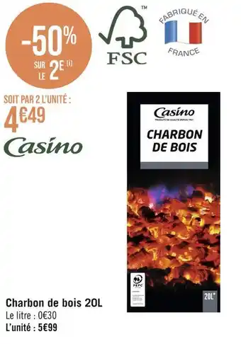 Casino charbon de bois 20l