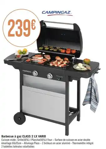 Campingaz barbecue à gaz class 2 lx vario