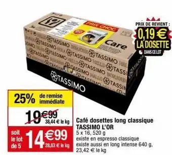 Migros Capsules de café tassimo offre