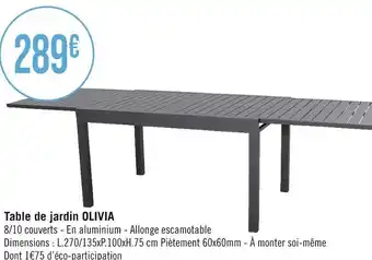 Table de jardin olivia