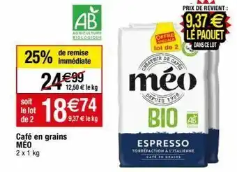 Migros Café en grains offre