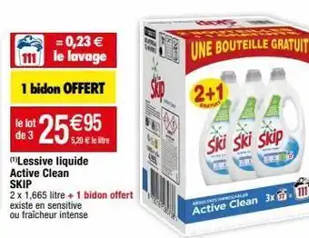 Migros Lessive liquide skip offre