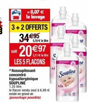 Migros Adoucissant soupline offre