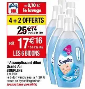 Migros Adoucissant soupline offre