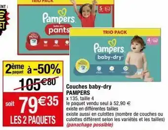 Migros Couches pampers offre