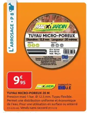 Rural Master Tuyau micro-poreux 20m offre