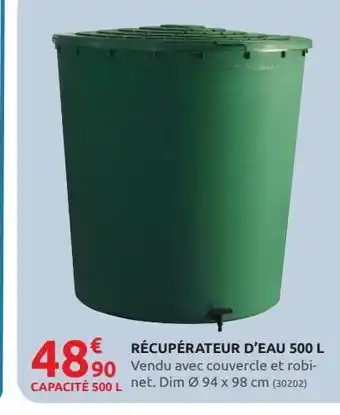 Rural Master Recuperatuer d`eau 500l offre