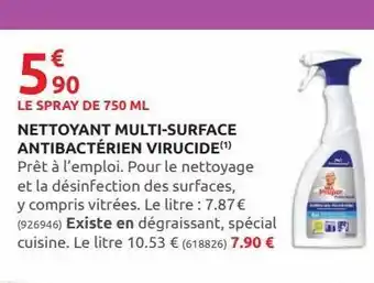 Nettoyants multi-surface antibacterien virucide