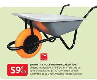 Rural Master Brouette polyvalente galva 100l offre