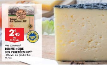 ALDI PAYS GOURMAND TOMME NOIRE DES PYRÉNÉES IGP offre