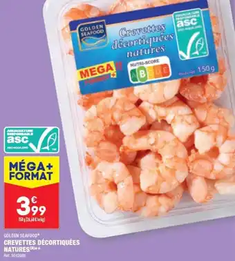 ALDI GOLDEN SEAFOOD CREVETTES DÉCORTIQUÉES NATURES(A)** offre