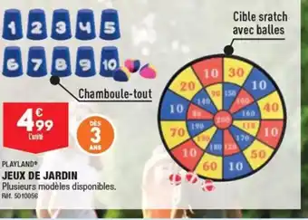 ALDI PLAYLAND JEUX DE JARDIN offre