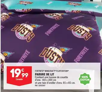 ALDI FORTNITE® MINECRAFT PLAYSTATION PARURE DE LIT offre