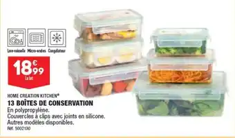ALDI 13 BOÎTES DE CONSERVATION offre