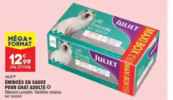 ALDI JULIET ÉMINCÉS EN SAUCE POUR CHAT ADULTE offre