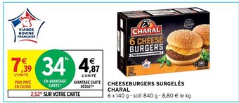 Intermarché Hyper CHEESEBURGERS SURGELÉS CHARAL offre