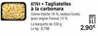 Thiriet Tagliatelles à la carbonara offre