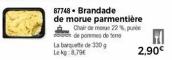 Thiriet Brandade de morue parmentière offre