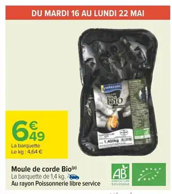Carrefour Moule de corde Bio(P) offre
