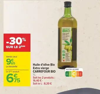 Carrefour Huile d'olive Bio Extra vierge CARREFOUR BIO offre