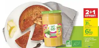 Carrefour Purée de Fruits sans sucres ajoutés WE BIO! offre