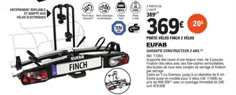 E.Leclerc L'Auto PORTE-VÉLOS FINCH 2 VÉLOS offre