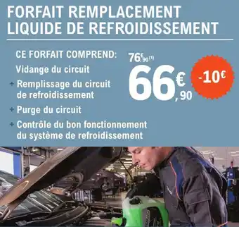 E.Leclerc L'Auto FORFAIT REMPLACEMENT LIQUIDE DE REFROIDISSEMENT offre