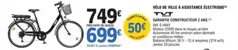 E.Leclerc L'Auto VÉLO DE VILLE À ASSISTANCE ÉLECTRIQUE(²) offre