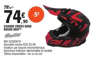 CASQUE CROSS EDGE ROUGE MAT (4)