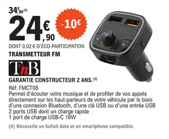 E.Leclerc L'Auto GARANTIE CONSTRUCTEUR 2 ANS.(²) offre