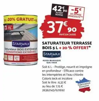 Bricomarché Saturateur BOIS offre