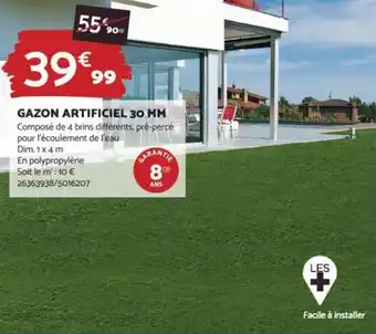 Bricomarché GAZON ARTIFICIEL 30 MM offre