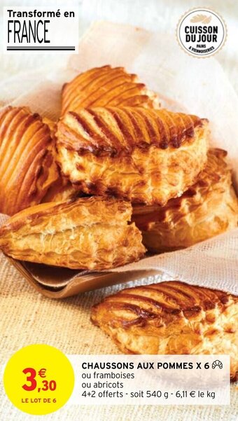 Intermarché Hyper CHAUSSONS AUX POMMES X6 offre