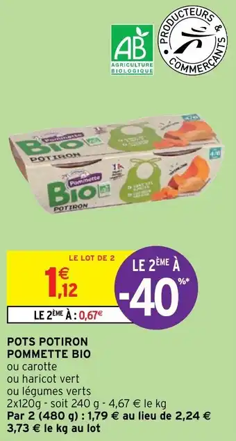 Intermarché Hyper POTS POTIRON POMMETTE BIO offre