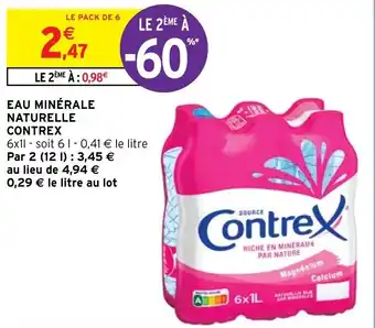 Intermarché Hyper EAU MINÉRALE NATURELLE CONTREX offre