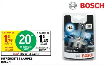 DIFFÉRENTES LAMPES BOSCH