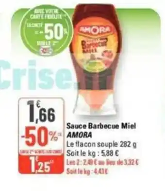 G20 Sauce Barbecue Miel AMORA offre
