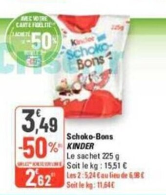 G20 Schoko-Bons KINDER offre