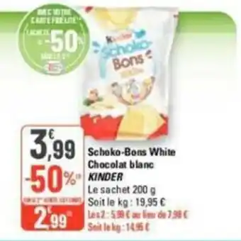 G20 Schoko-Bons White Chocolat blanc offre