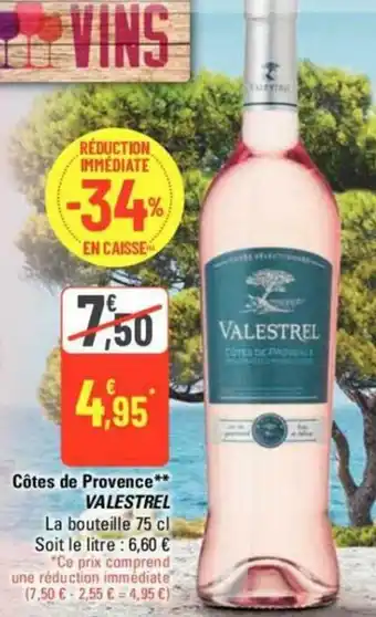 G20 Côtes de Provence** VALESTREL offre