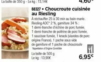 Thiriet Choucroute Cuisinée Au Riesing offre