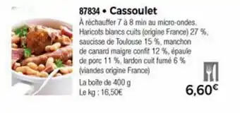 Thiriet Cassoulet offre
