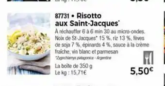 Thiriet Risotto Aux Saint-Jacques offre