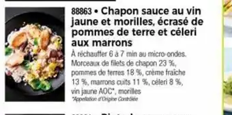 Thiriet Chapon Sauce Au Vin jaune Et Morilles, écrasé De Pommes De Terre Et Céleri Aux Marrons offre