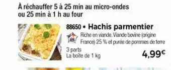 Thiriet Hachis Parmentier offre