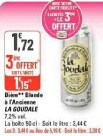 G20 Bière** Ambrée à l'Ancienne LA GOUDALE offre